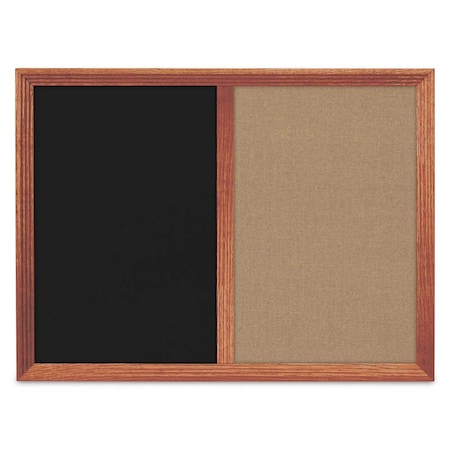 United Visual Products Enclosed Corkboard, 1 Door, 18"x24", 4" Fra, UV3421-BLACK-COBACC UV3421-BLACK-COBACC